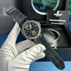 Đồng Hồ Hublot Replica 11 Classic Fusion Skeleton Tourbillon Vỏ Gốm Đen 45mm (1)