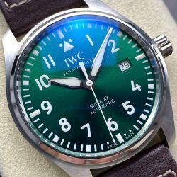 Đồng Hồ IWC Schaffhausen Pilot's Mark XX Mặt Xanh Lá Cây Replica Xưởng ZM 40mm (3)