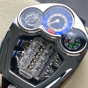 Đồng Hồ Jaboc & Co Bugatti Replica Cao Cấp Dây Cao Su Màu Đen 52x48mm