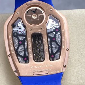 Đồng Hồ Jaboc & Co Bugatti Replica Cao Cấp Dây Cao Su Màu Xanh 52x44mm