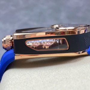 Đồng Hồ Jaboc & Co Bugatti Replica Cao Cấp Dây Cao Su Màu Xanh 52x44mm