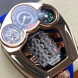 Đồng Hồ Jaboc & Co Bugatti Replica Cao Cấp Dây Cao Su Màu Xanh 52x44mm