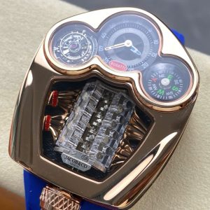 Đồng Hồ Jaboc & Co Bugatti Replica Cao Cấp Dây Cao Su Màu Xanh 52x44mm