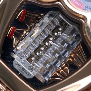 Đồng Hồ Jaboc & Co Bugatti Replica Cao Cấp Dây Cao Su Màu Xanh 52x44mm