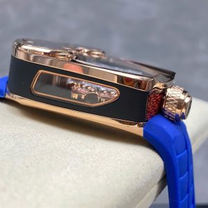 Đồng Hồ Jaboc & Co Bugatti Replica Cao Cấp Dây Cao Su Màu Xanh 52x44mm