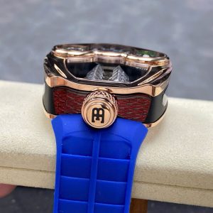 Đồng Hồ Jaboc & Co Bugatti Replica Cao Cấp Dây Cao Su Màu Xanh 52x44mm