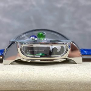 Đồng Hồ Jacob & Co Gấu Trúc Replica Cao Cấp Nhất Dây Da Màu Xanh 50mm (1)