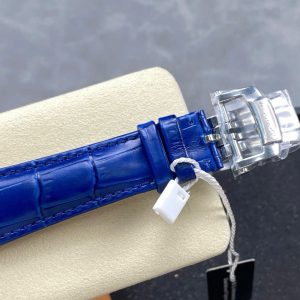 Đồng Hồ Jacob & Co Rồng Đen Replica Cao Cấp Nhất Dây Da Màu Xanh 45mm (10)