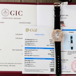 Đồng Hồ Nữ Chopard Happy Sport 274809 Chế Tác Bọc Vàng Thật + Đính Kim Cương Moissanite 36mm (2)