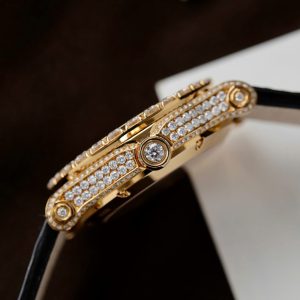 Đồng Hồ Nữ Chopard Happy Sport 274809 Chế Tác Bọc Vàng Thật + Đính Kim Cương Moissanite 36mm (2)