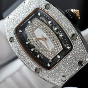 Đồng Hồ Nữ Richard Mille RM007 Chế Tác Đính Kim Cương Moissanite Hong Kong 36mm (2)