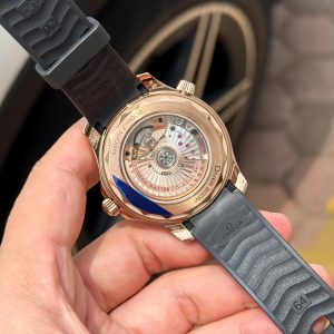 Đồng Hồ Omega Seamaster Diver 300M Sedna Replica 11 Mạ Vàng Hồng Mặt Đen 42mm (2)