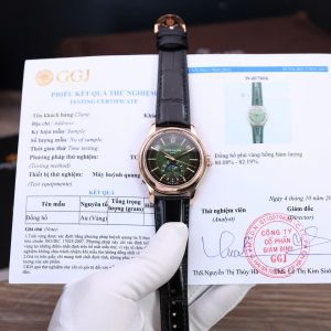Đồng Hồ Patek Philippe Complications 5205R Bọc Vàng 18K Mặt Xanh Lá Cây 40mm (2)