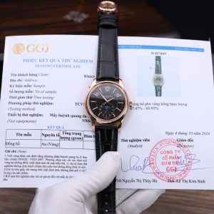 Đồng Hồ Patek Philippe Complications 5205R Mặt Đen Chế Tác Bọc Vàng Thật 40mm (1)