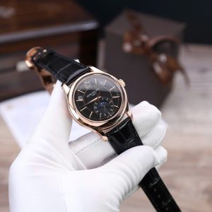 Đồng Hồ Patek Philippe Complications 5205R Mặt Đen Chế Tác Bọc Vàng Thật 40mm (1)