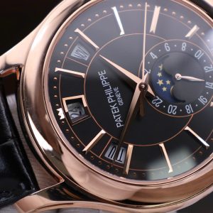 Đồng Hồ Patek Philippe Complications 5205R Mặt Đen Chế Tác Bọc Vàng Thật 40mm (1)