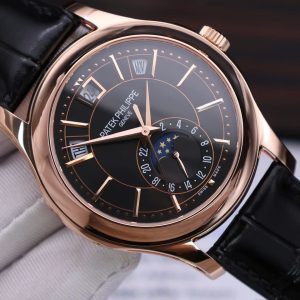 Đồng Hồ Patek Philippe Complications 5205R Mặt Đen Chế Tác Bọc Vàng Thật 40mm (1)