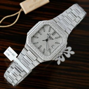 Đồng Hồ Patek Philippe Cubitus 5821 Chế Tác Full Kim Cương Moissanite Hong Kong 45mm (2)