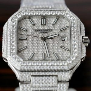Đồng Hồ Patek Philippe Cubitus 5821 Chế Tác Full Kim Cương Moissanite Hong Kong 45mm (2)