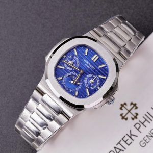 Đồng Hồ Patek Philippe Nautilus 5740 Chế Tác Nam Mặt Xanh Dương Dây Kim Loại 40mm (2)