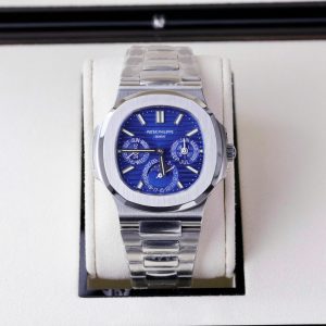 Đồng Hồ Patek Philippe Nautilus 5740 Chế Tác Nam Mặt Xanh Dương Dây Kim Loại 40mm (2)