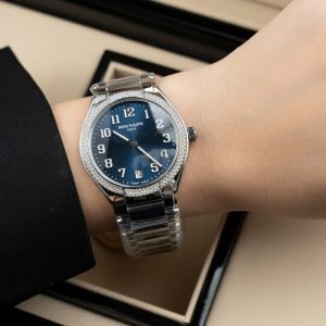 Đồng Hồ Patek Philippe Twenty 4 7300 Replica 11 Mặt Xanh Blue Dây Kim Loại 36mm (2)