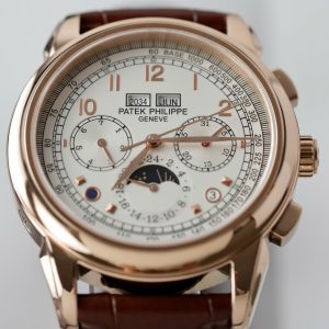 Đồng Hồ Patek Phillipe Replica 11 Perpetal Calendar 5270 Mặt Trắng Dây Da 41mm (2)