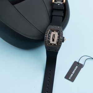 Đồng Hồ Richard Mille RM07-01 Fake 11 Vỏ Carbon Dây Cao Su Đen 36mm (1)