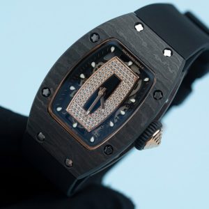 Đồng Hồ Richard Mille RM07-01 Fake 11 Vỏ Carbon Dây Cao Su Đen 36mm (1)