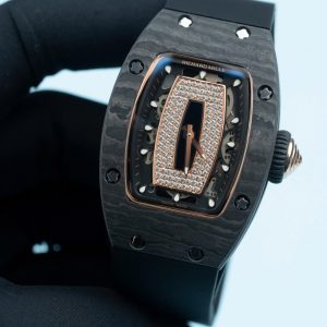 Đồng Hồ Richard Mille RM07-01 Fake 11 Vỏ Carbon Dây Cao Su Đen 36mm (1)