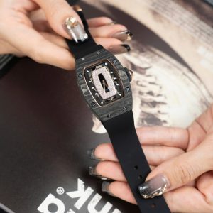 Đồng Hồ Richard Mille RM07-01 Fake 11 Vỏ Carbon Dây Cao Su Đen 36mm (1)