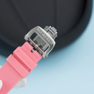 Đồng Hồ Richard Mille RM07-01 Fake 11 Vỏ Ceramic Dây Cao Su Màu Hồng 36mm (2)