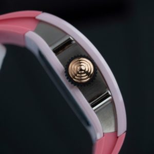 Đồng Hồ Richard Mille RM07-01 Fake 11 Vỏ Ceramic Dây Cao Su Màu Hồng 36mm (2)