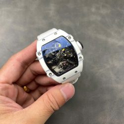 Đồng Hồ Richard Mille RM27-02 Rafael Nadal Tourbillon Chế Tác Carbon Trắng 40x48mm (3)