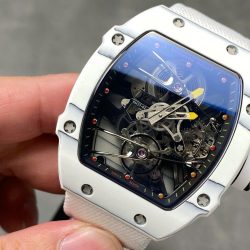 Đồng Hồ Richard Mille RM27-02 Rafael Nadal Tourbillon Chế Tác Carbon Trắng 40x48mm (3)