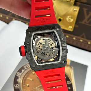 Đồng Hồ Richard Mille RM35-02 Rafael Nadal Replica 11 Màu Đỏ Vỏ Carbon Xưởng ZF 44mm (2)