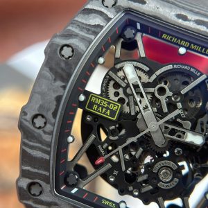 Đồng Hồ Richard Mille RM35-02 Rafael Nadal Replica 11 Màu Đỏ Vỏ Carbon Xưởng ZF 44mm (2)