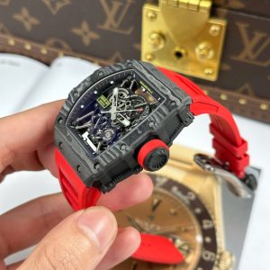 Đồng Hồ Richard Mille RM35-02 Rafael Nadal Replica 11 Màu Đỏ Vỏ Carbon Xưởng ZF 44mm (2)