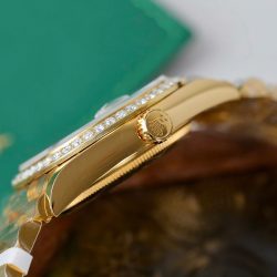 Đồng Hồ Rolex Chế Tác Day-Date Bọc Vàng 18K Độ Kim Cương Moissanite GMF 36mm (2)