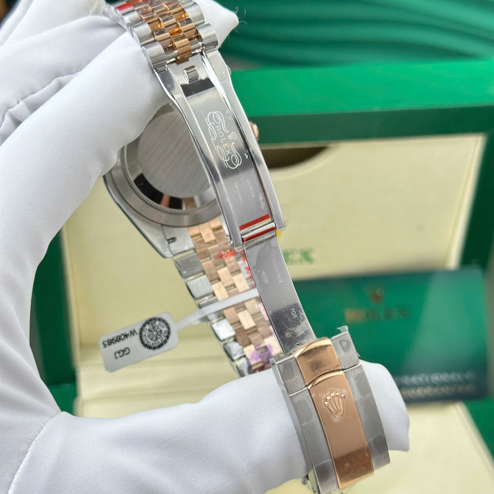 Đồng Hồ Rolex DateJust 126331 Bọc Vàng Thật Mặt Xám Gấp Nếp Nhà Máy GM V5 41mm (10)