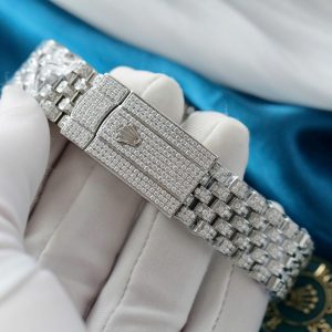 Đồng Hồ Rolex DateJust Chế Tác Hồng Ngọc + Kim Cương Moissanite Hong Kong 41mm (2)