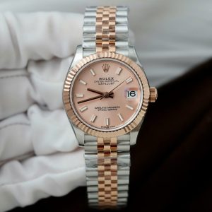 Đồng Hồ Rolex DateJust Chế Tác Mặt Hồng Cọc Số Dạ Quang Xưởng THB 31mm (2)