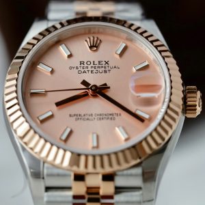 Đồng Hồ Rolex DateJust Chế Tác Mặt Hồng Cọc Số Dạ Quang Xưởng THB 31mm (2)