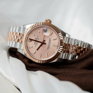 Đồng Hồ Rolex DateJust Chế Tác Mặt Hồng Cọc Số Dạ Quang Xưởng THB 31mm (2)