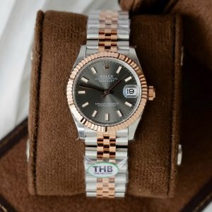 Đồng Hồ Rolex DateJust Chế Tác Mặt Xám Cọc Số Dạ Quang Xưởng THB 31mm (2)