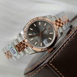Đồng Hồ Rolex DateJust Chế Tác Mặt Xám Cọc Số Dạ Quang Xưởng THB 31mm (2)