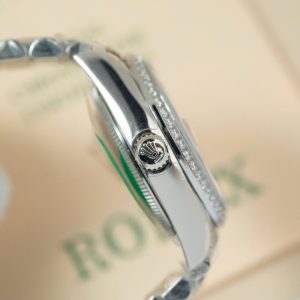 Đồng Hồ Rolex DateJust Lady Replica Cao Cấp Mặt Xám Cọc Số Đính Đá 31mm (2)