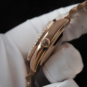 Đồng Hồ Rolex DateJust Mặt Số Butterfly Chế Tác Bọc Vàng Hồng + Độ Kim Cương Tổng Hợp 31mm (2)