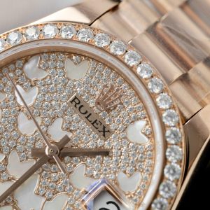 Đồng Hồ Rolex DateJust Mặt Số Butterfly Chế Tác Bọc Vàng Hồng + Độ Kim Cương Tổng Hợp 31mm (2)