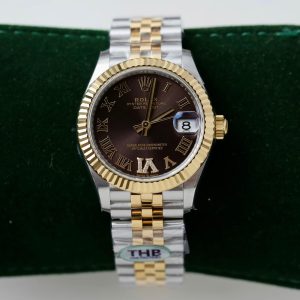 Đồng Hồ Rolex DateJust Nữ Rep Cao Cấp Cọc Số La Mã Xưởng THB 31mm (2)